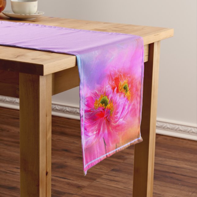 Kurzer Tischläufer aus der Blumenfantasy (Beispiel)