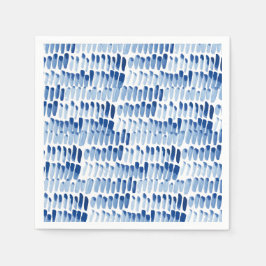 Kurzes Blaue Shibori-Aquarellmuster Serviette