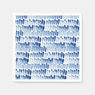 Kurzes Blaue Shibori-Aquarellmuster Serviette