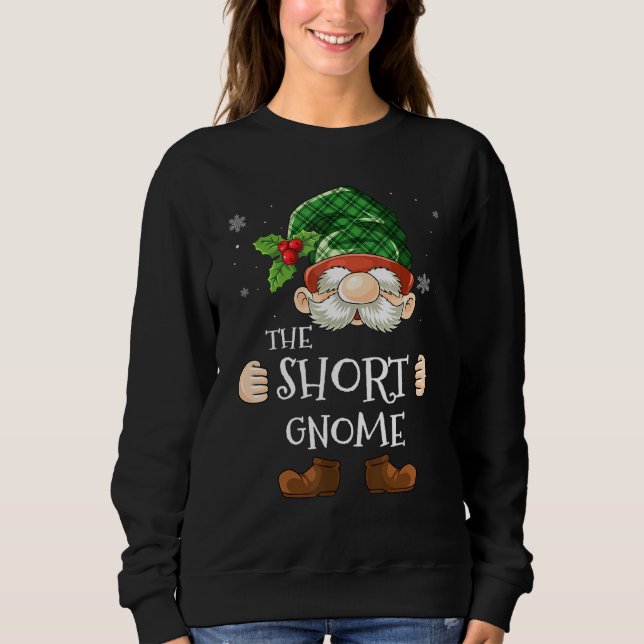 Kurzes Gnome Matching Family Group Weihnachtsfest  Sweatshirt (Vorderseite)