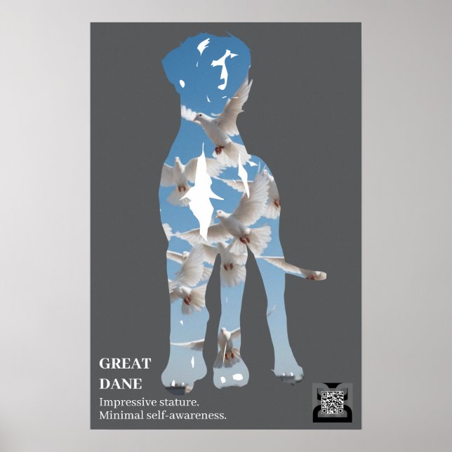 Kurzes Great Dane Plakat (Vorne)