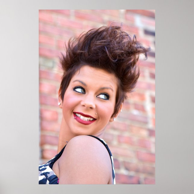 Kurzes Rocker Cut Salon Poster (Vorne)