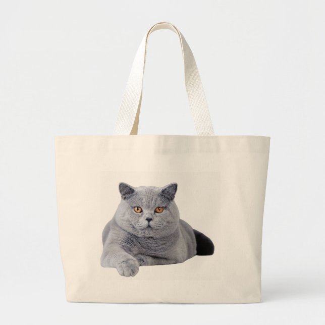 Kurzhaarkatze Jumbo Stoffbeutel (Vorne)