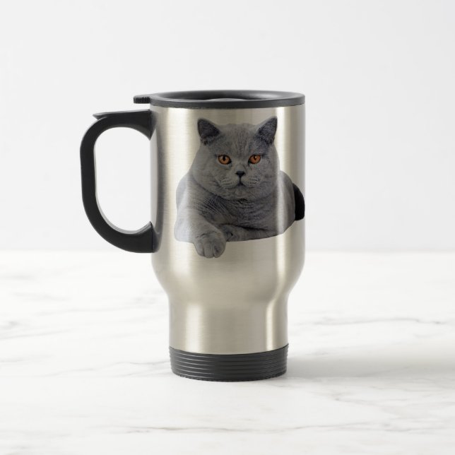 Kurzhaarkatze Reisebecher (Links)