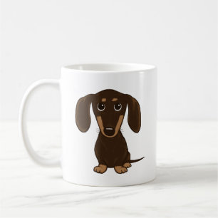 Kurzhaarschokolade-Dackel   Niedliche Dackel Hund Kaffeetasse