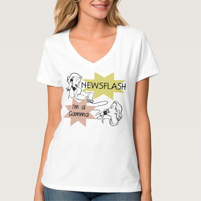 Kurznachricht bin ich ein Gamma-T-Shirts und T-Shirt (Vorderseite)