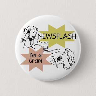 Kurznachricht bin ich ein Gramm-T - Shirts und Button