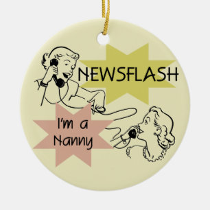 Kurznachricht bin ich ein Kindermädchen-T - Shirts Keramik Ornament