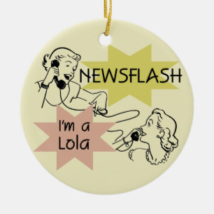 Kurznachricht bin ich ein Lola T - Shirts und Keramik Ornament