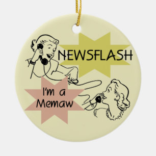Kurznachricht bin ich ein Memaw T-Shirts und Keramik Ornament