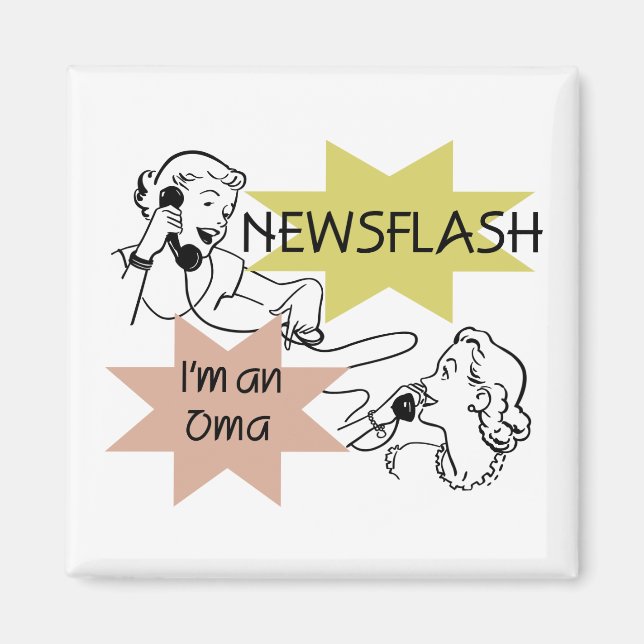 Kurznachricht bin ich ein Oma T - Shirts und Magnet (Vorne)