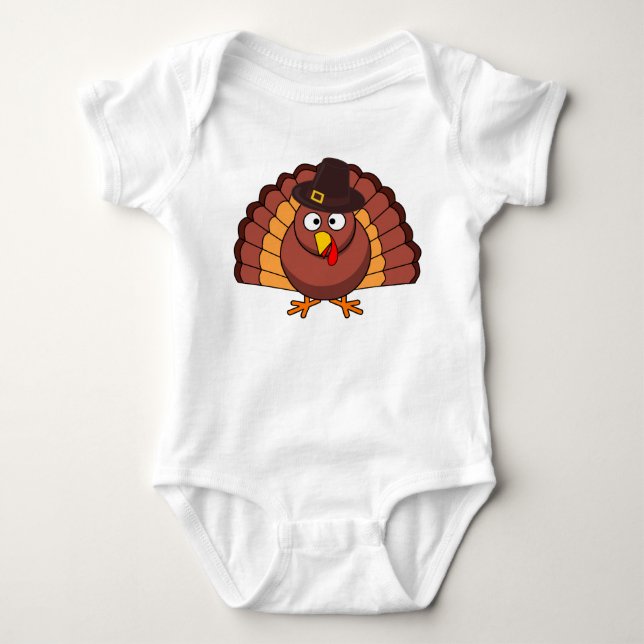 Kurzschläfchen Baby Bodyssuits - Türkei mit einem  Strampler (Vorderseite)