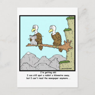 Kurzsichtig: Adler-Cartoon Postkarte