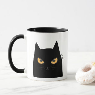 Kusch mich vor dem Kaffee weg Wütende langweilige Tasse