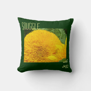 Kuschel mit mir! Wurfkissen Gelbe Sonnenblumen Kissen