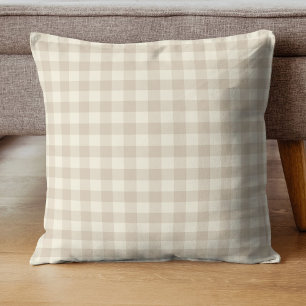 Kuschelhasen Kaninchen Gingham - neutrales Muster. Kissen