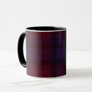 Kuschelig Kariert Burgunderrot Purpur Tasse