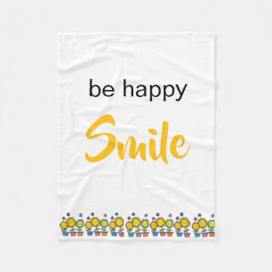 Kuschelige individuelle Fleece-Decke Happy Smile S Fleecedecke