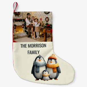Kuschelige Winter-Pinguin-Familie Kleiner Weihnachtsstrumpf