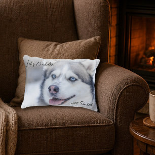 Kuscheln wir uns Haustier Foto Weihnachtsgeschenk Dekokissen
