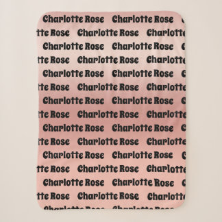 Kuschelweiches personalisiertes Babyname Sherpadecke