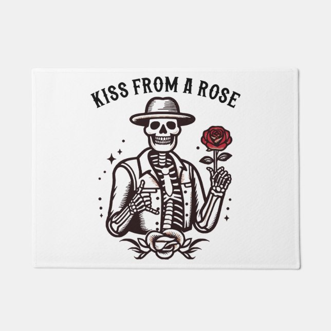 Kuss aus einer Rose Fußmatte (Vorderseite)