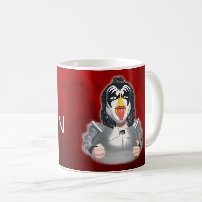 Kuss-Band-Gummiente - CelebriDucks Gene Simmons Kaffeetasse (VorderseiteRechts)