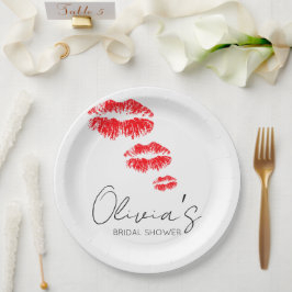 Küss das Brautparty zum Abschied Pappteller