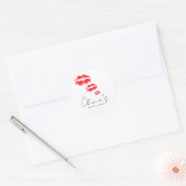 Küss das Brautparty zum Abschied Runder Aufkleber