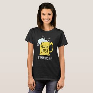 Küss das irische Bier St. Patrick’s Day schwarzes T-Shirt