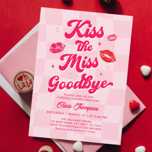 Küss das Miss-Goodbye-Brautparty Einladung