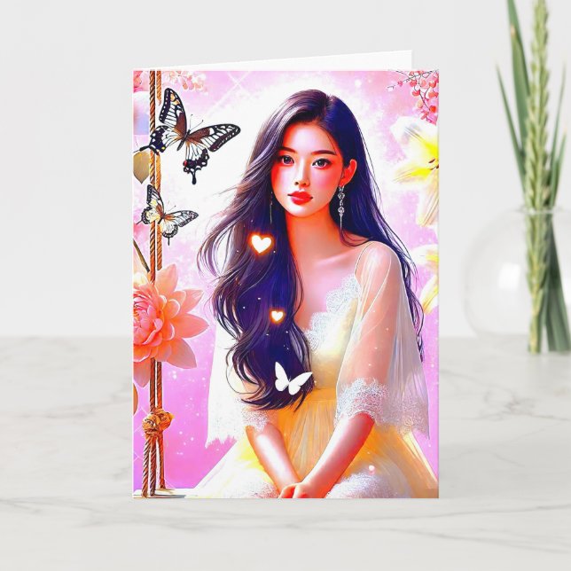 - Küss das Unerwartete, entdecke das Außergewöhnli Dankeskarte (Vorderseite)