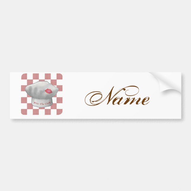 Kuss der Koch Autoaufkleber (Vorne)