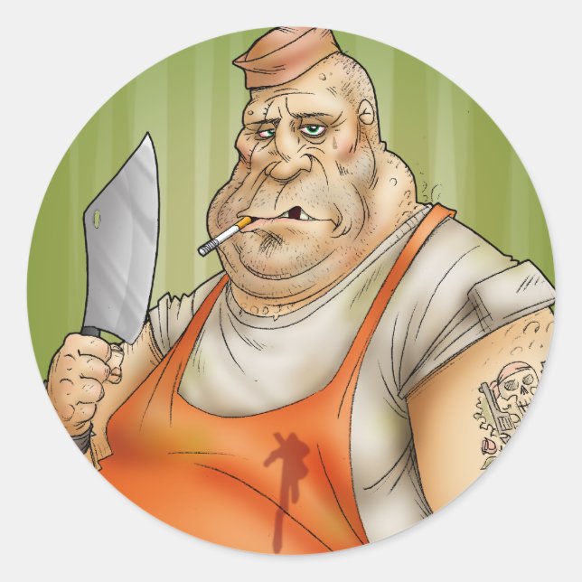 Kuss der Koch Runder Aufkleber (Vorderseite)