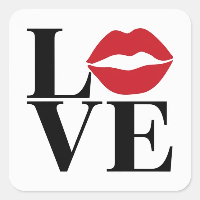 Kuss der Liebe: Aufkleber für Red Lips Edition (Vorderseite)