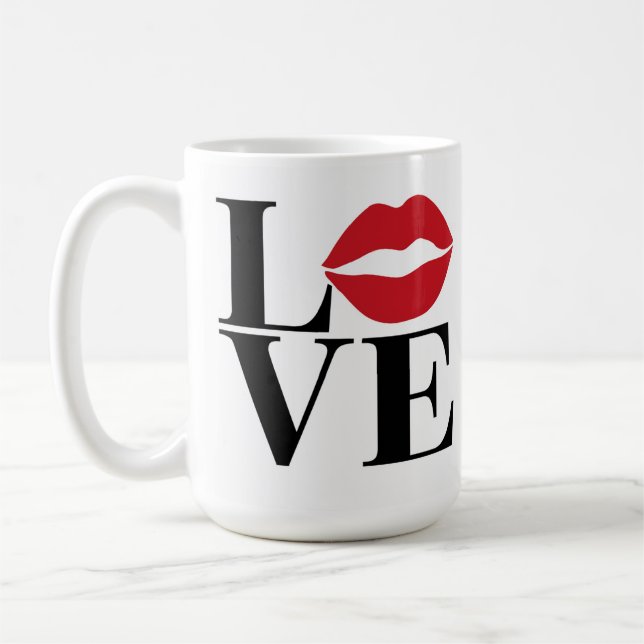 Kuss der Liebe: Red Lips Edition Tasse (Links)