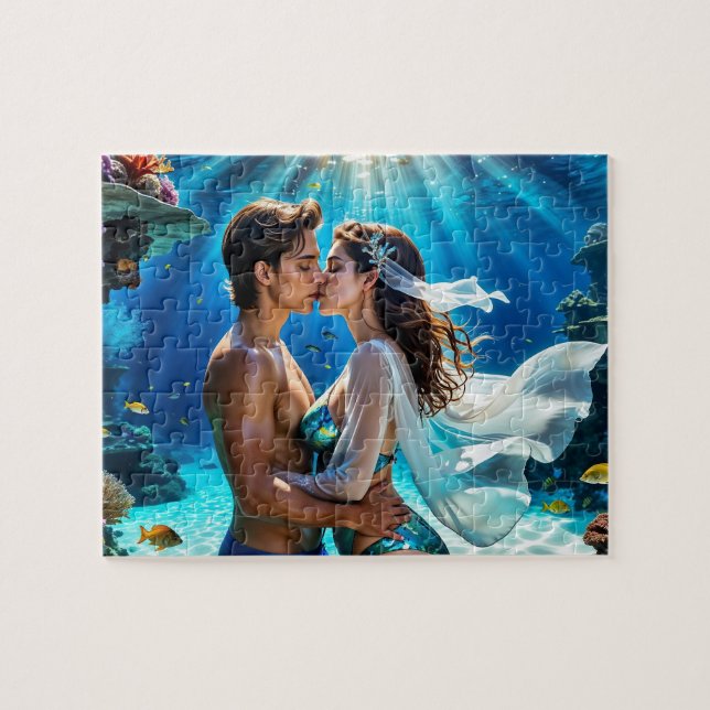 Kuss der Unterwasserliebenden Puzzle (Horizontal)