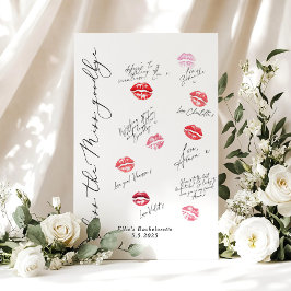 Kuss die Miss Goodbye Bachelorette Lippenstiftkuss Poster