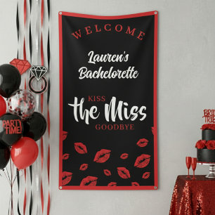 Küss die Miss Goodbye - Junggesellinnen-Abschiedsp Banner