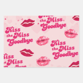Küss die verpassen Goodbye Junggeselinnen-Abschied Geschenkpapier Set