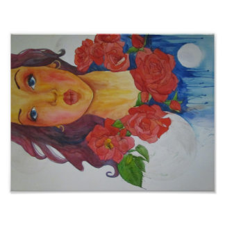 Kuss durch Rose Fotodruck