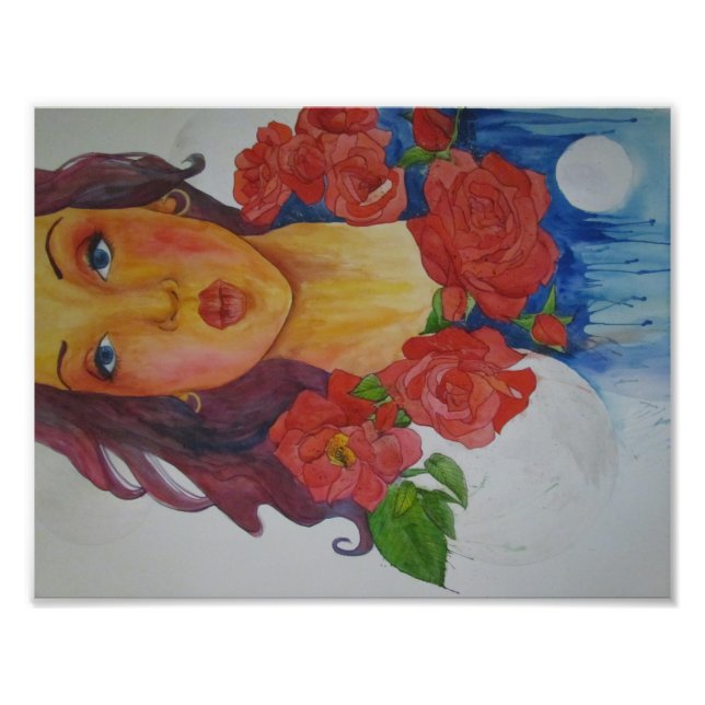 Kuss durch Rose Fotodruck (Vorne)