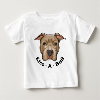 Kuss-EIN-Stier Pitbull Baby T-shirt