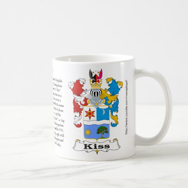 Kuss-Familien-ungarisches Wappen Tasse (Rechts)