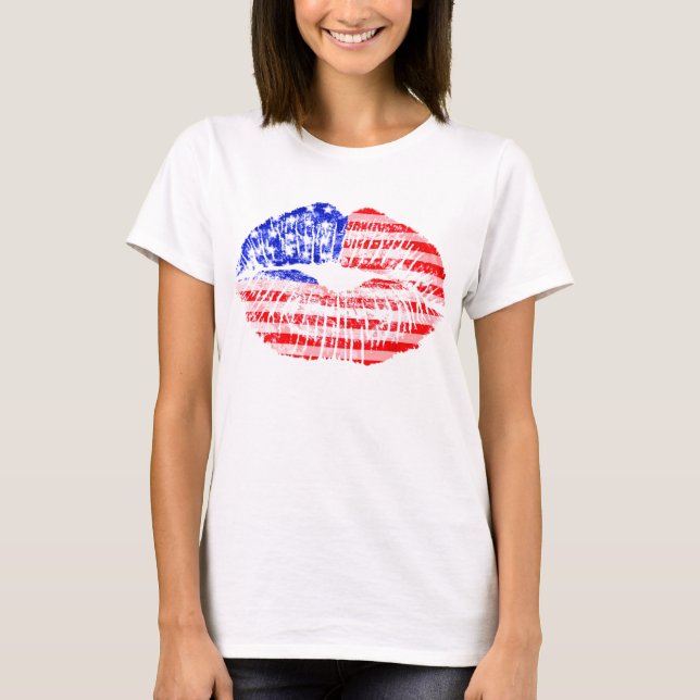 Kuss für die USA T-Shirt (Vorderseite)