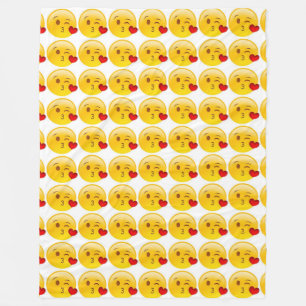 Kuss-Herz emoji Fleecedecke