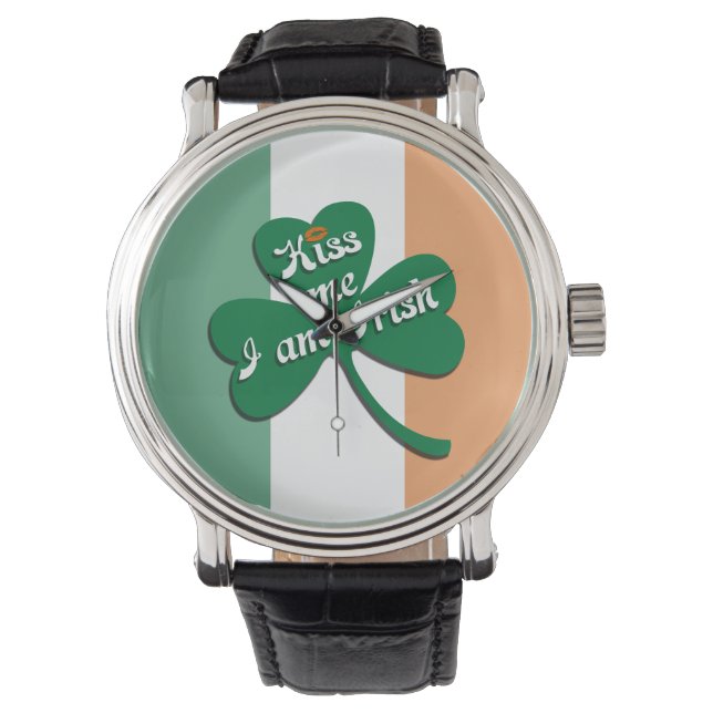 Kuss ich irisch sein armbanduhr (Vorderseite)