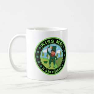 Kuss ich irisch sein kaffeetasse