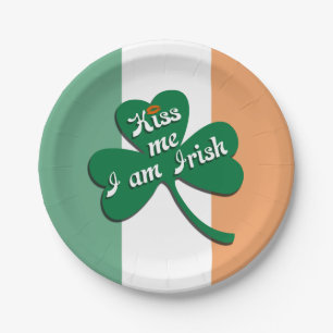 Kuss ich irisch sein pappteller