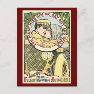 Küss ihn oder raus aus der Romance 1915 Vintage Postkarte